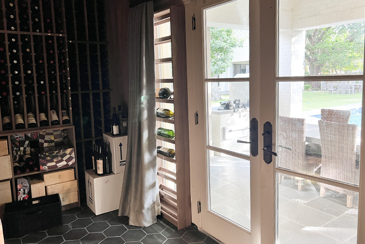 custom wine cellar in Bunker Hill Houston, Texas
