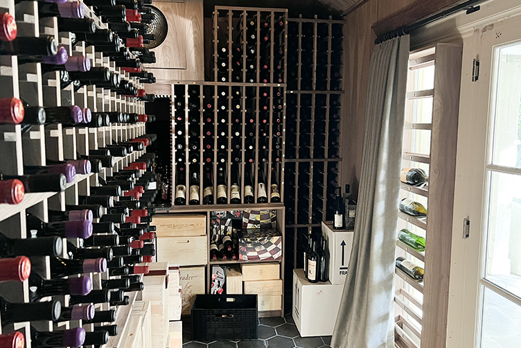 custom wine cellar in Bunker Hill Houston, Texas