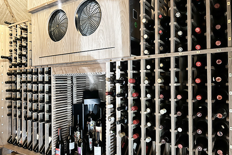 custom wine cellar in Bunker Hill Houston, Texas