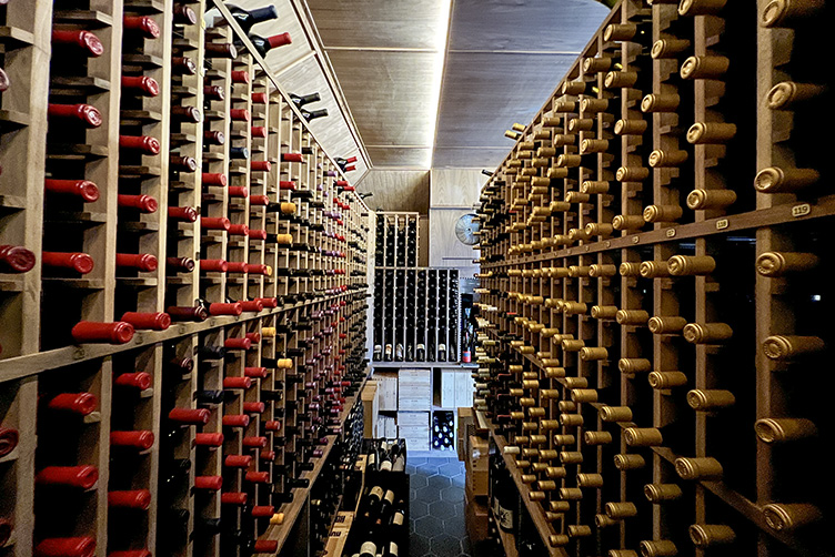 custom wine cellar in Bunker Hill Houston, Texas