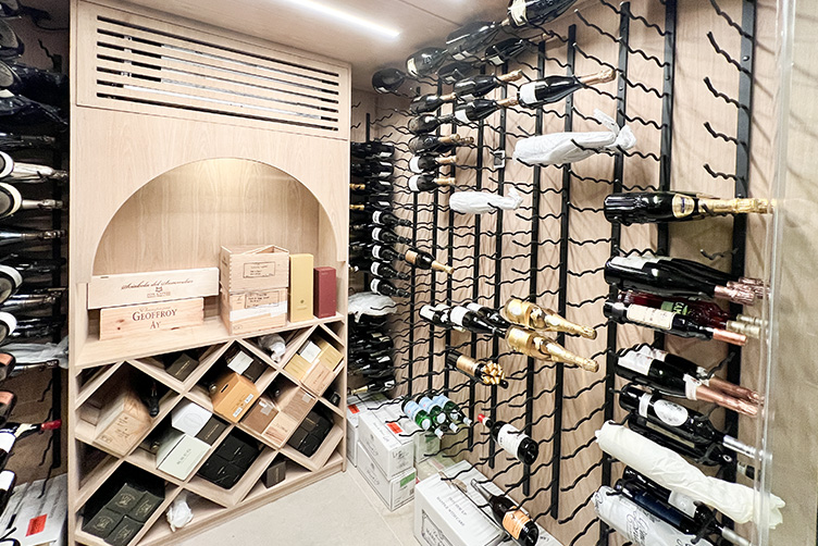 custom wine cellar in Bunker Hill Houston, Texas