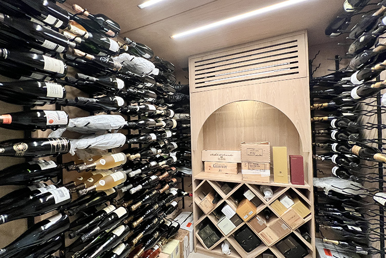 custom wine cellar in Bunker Hill Houston, Texas